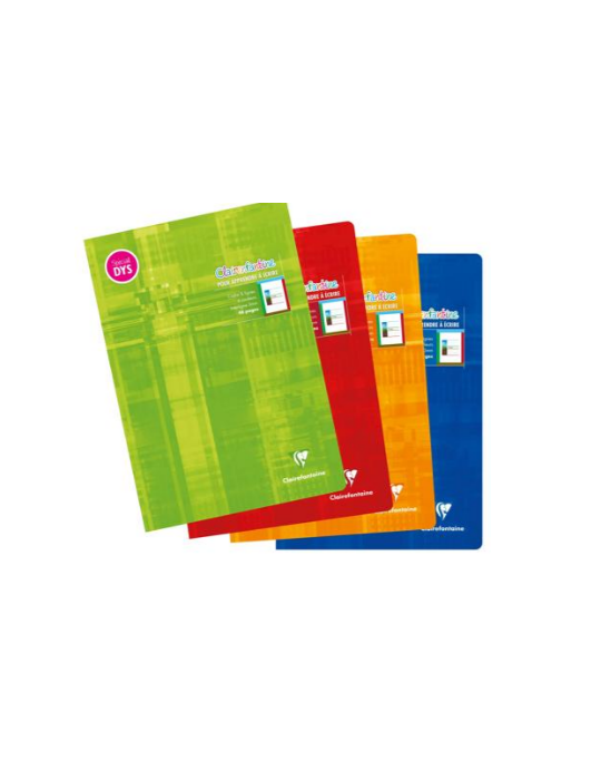 Cahier d'écriture piqué spécial Dys A4 48 pages cadre et lignes 4 coul