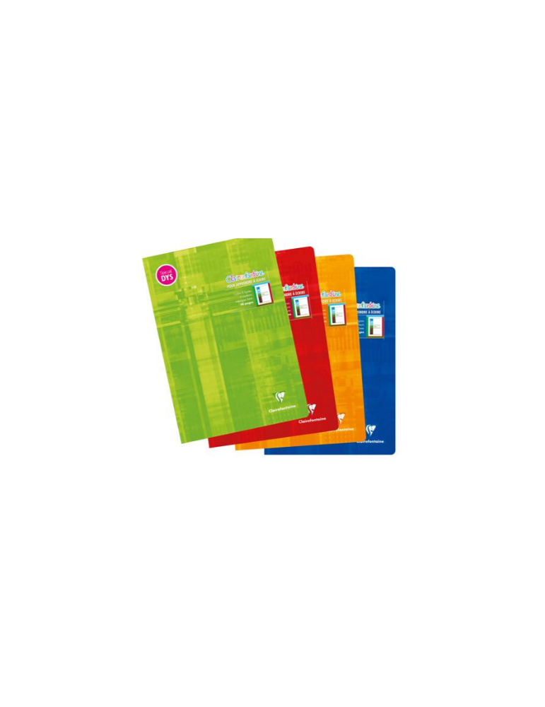 Cahier d'écriture piqué spécial Dys A4 48 pages cadre et lignes 4 coul