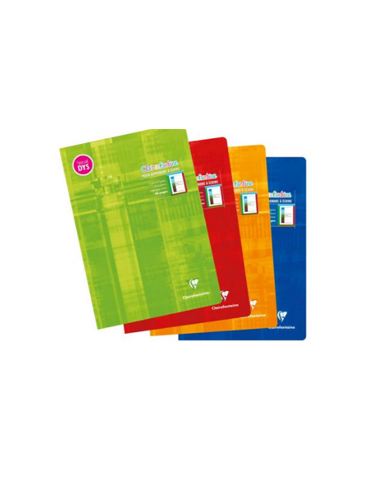 Cahier d'écriture piqué spécial Dys A4 48 pages cadre et lignes 4 coul