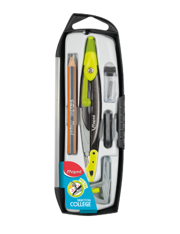 Compas pen, mine automatique, en présentoir