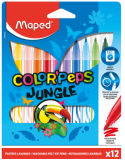 COLOR'PEPS JUNGLE viltstiften - medium penpunt - in ophangdoos x 12