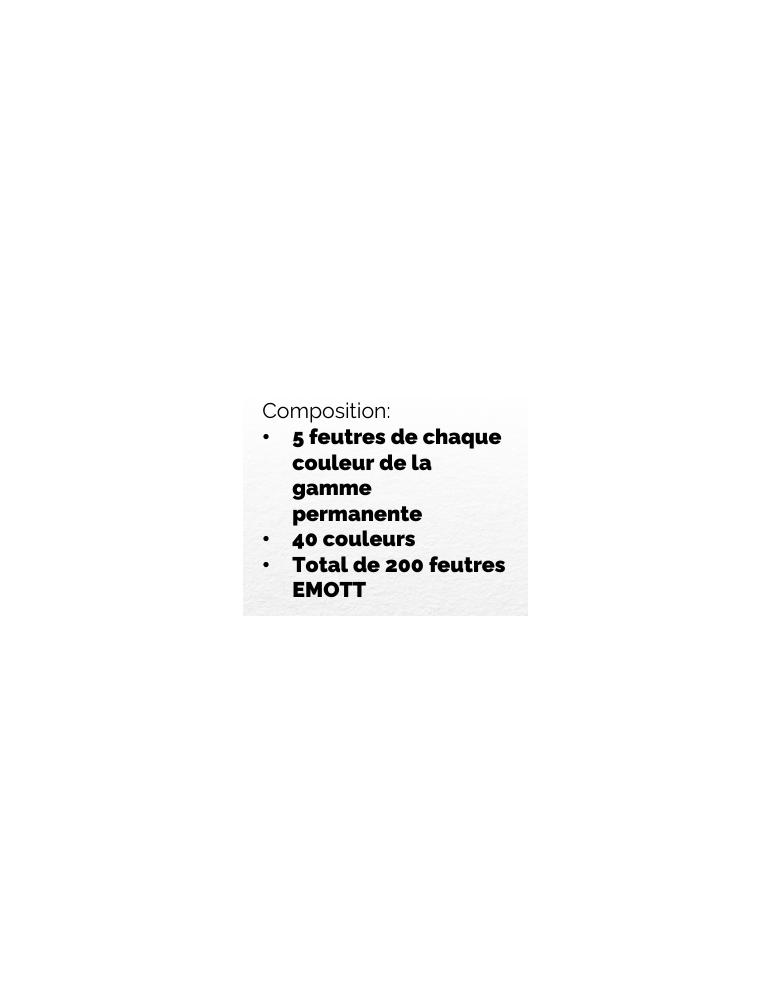 PRES. DE COMPTOIR VRAC EMOTT 200 FEUTRES