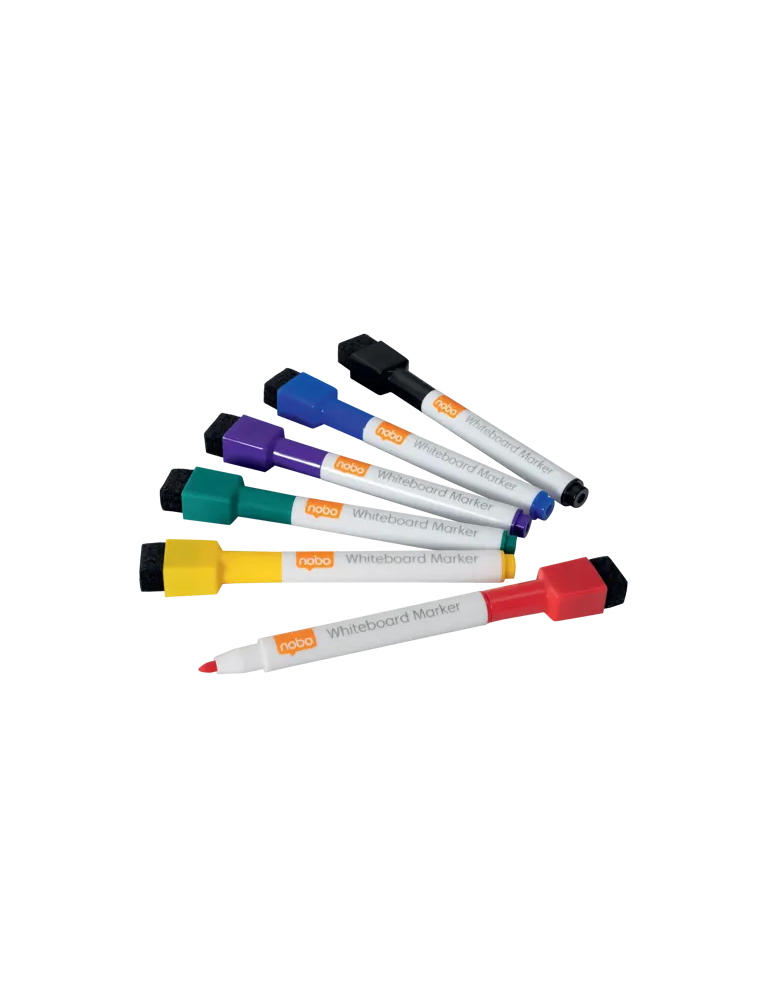 Nobo mini marqueur effaçable à Sec Assorti (6)