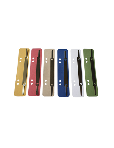 Attache à lamelles perforées en carton recyclé Jaune/25