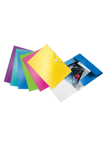 Leitz Wow 3-klepsmap PP A4 ijsblauw