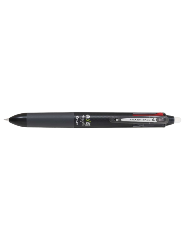 Frixion Ball 4 couleurs - Corps noir - Pointe fine