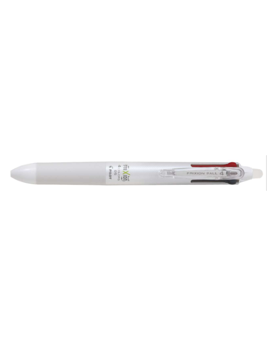 Frixion Ball 4 couleurs - Corps Blanc - Pointe fine
