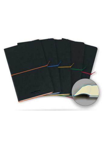 CARNETS COUVERTURE SOUPLE "TESORO"cousu, coins arrondis, signet marque
