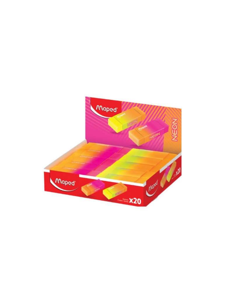 Gomme NEON, coloris assortis, en présentoir