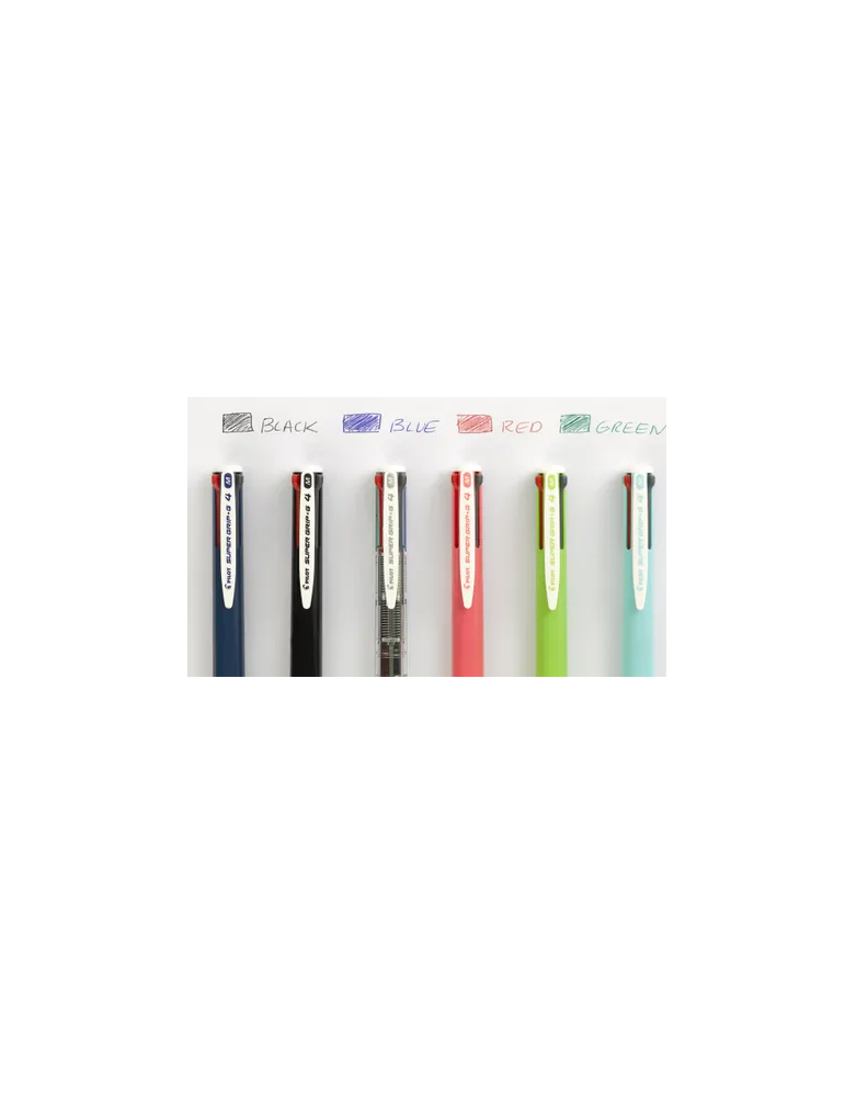 Super Grip G  4 couleurs moyen corps transparant