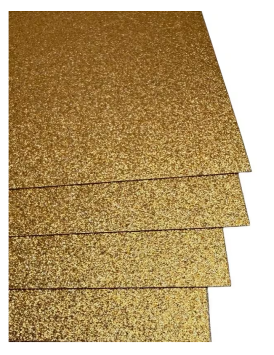 Carton pailleté bronze kangourou 50x70cm paquet de 10 feuilles