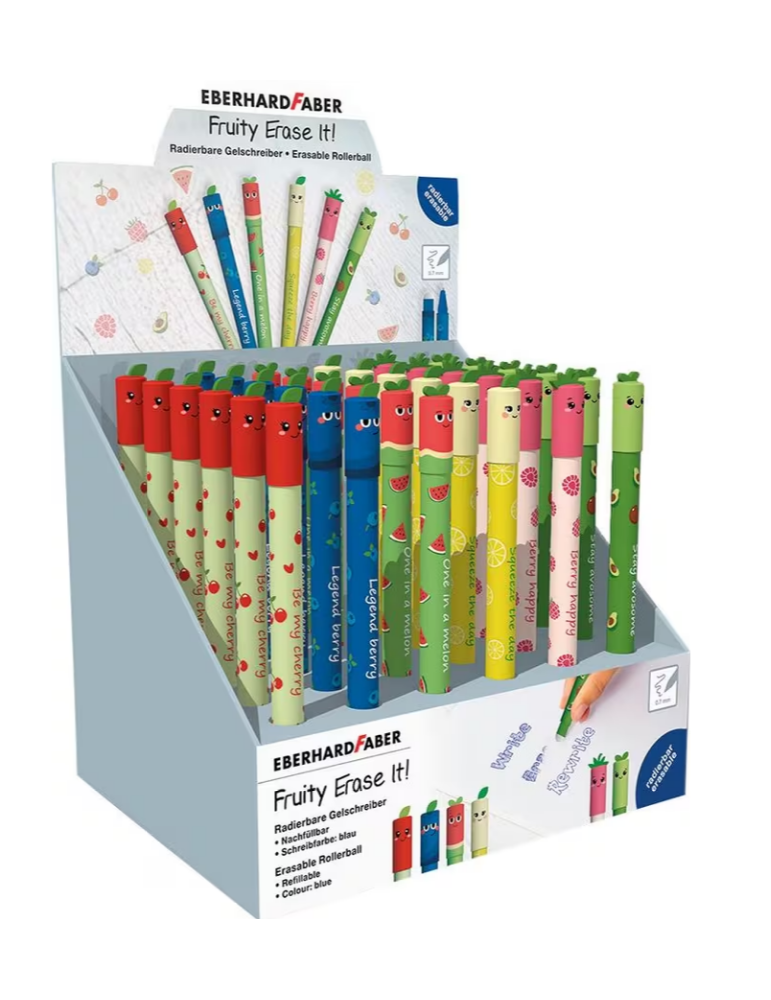 Stylo gel Eberhard Faber ENuity Erase-It 36 pièces exposées (cerise, p