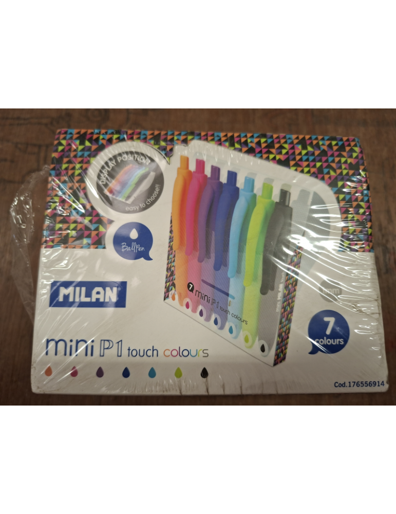 Boîte présentoir 14 étuis avec 7 stylos mini P1 touch Colours