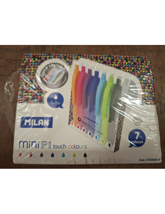 Boîte présentoir 14 étuis avec 7 stylos mini P1 touch Colours