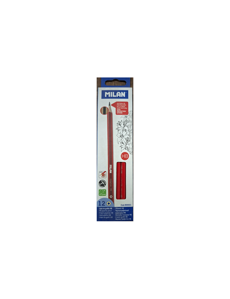 Box 12 HB hexagonal graphite pencils