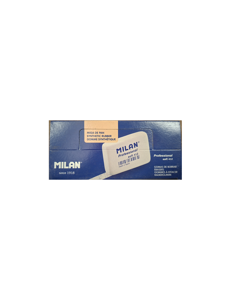 Box 12 Professional Soft synthetic rubber white erasers 412(individual