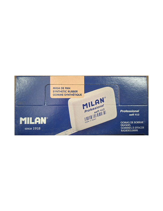 Box 12 Professional Soft synthetic rubber white erasers 412(individual
