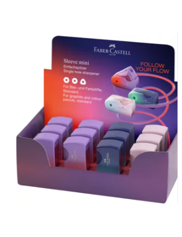 Taille-crayons Faber-Castell pochette mini single Flow Edition 12 pièc