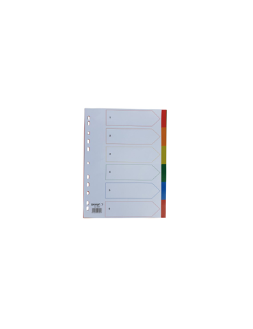 Intercalaires A4 PP 120µ 6 Onglets