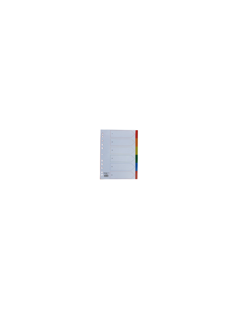Intercalaires A4 PP 120µ 6 Onglets