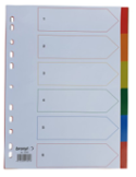 Tabbladen A4 PP 120µ 6 Tabs