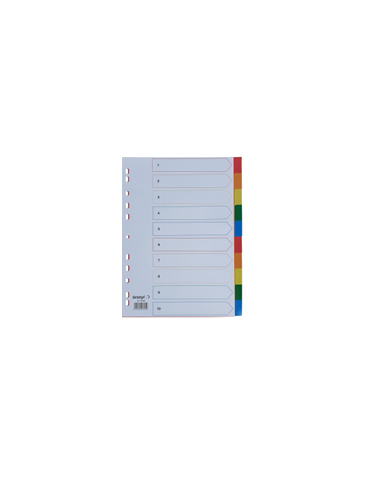 Intercalaires A4 PP 120µ 10 Onglets