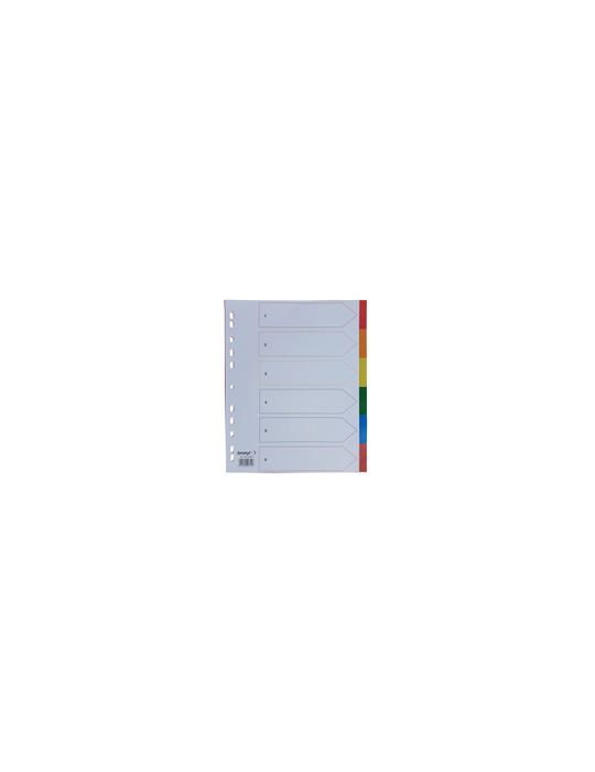 Tabbladen A4 XL PP 120µ 6 Tabs