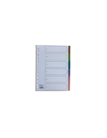 Intercalaires A4 Tr. PP 150µ 6 Onglets