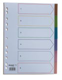Intercalaires A4 Tr. PP 150µ 6 Onglets