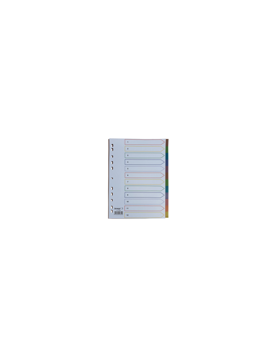 Tabbladen A4 Tr. PP 150µ 12 Tabs