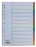 Tabbladen A4 Tr. PP 150µ 12 Tabs
