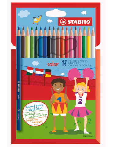 color pencil cardboard wallet 18 pcs