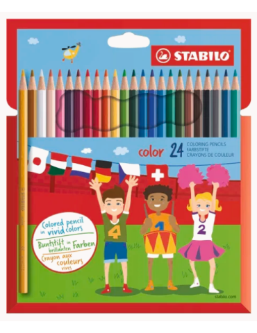 color pencil cardboard wallet 24 pcs