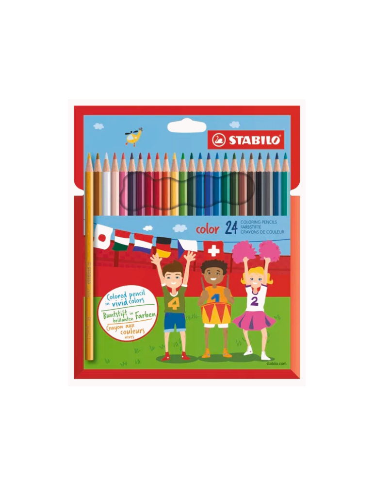 color pencil cardboard wallet 24 pcs