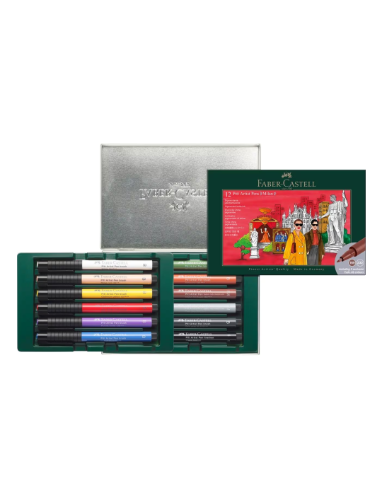 Faber-Castell Pitt Ensemble de pinceaux d’artiste 12 pièces Milan