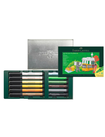 Tekenstift FC Pitt Artist Pen Brush, set 12 stuks, Berlin