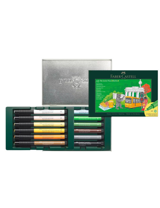 Faber-Castell Pitt Artist Pen Brush, set 12 pièces Berlin