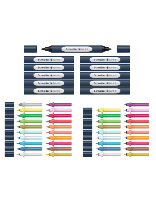 Twinmarker Schneider set Paint-It 040 52 stuks ass. kleur