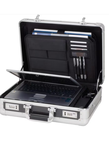 Laptop koffer Alumaxx C-1 aluminium zilver-carbonlook 2