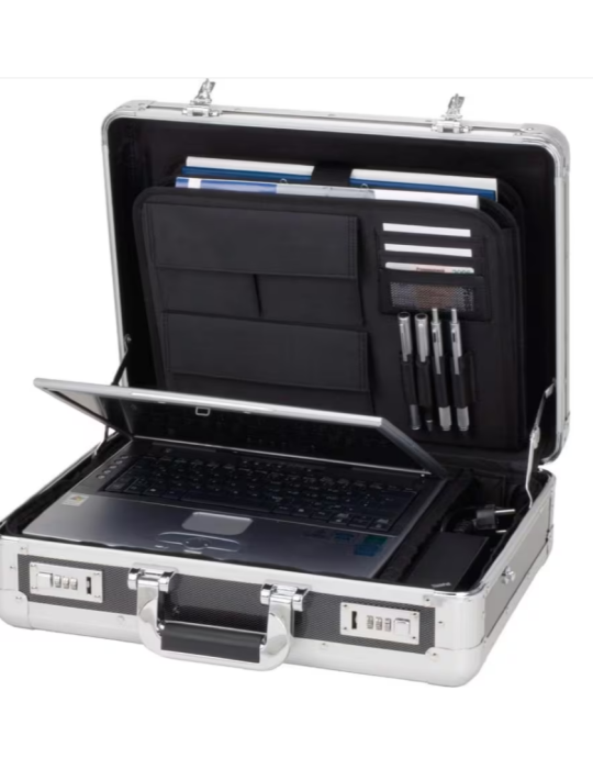 Laptop koffer Alumaxx C-1 aluminium zilver-carbonlook