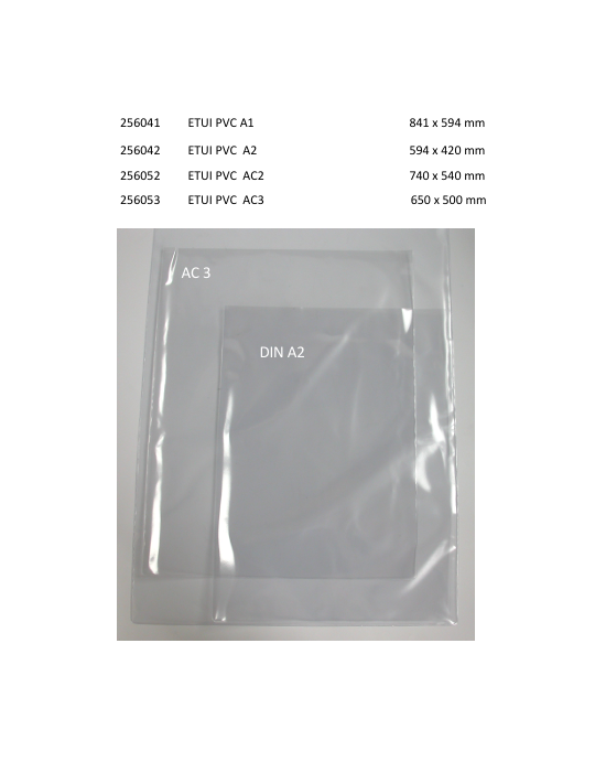 Etui PVC 180µ A1 P/10