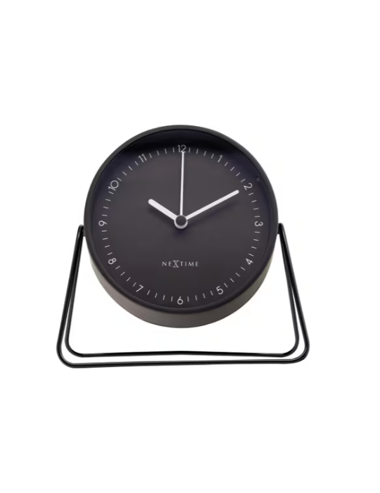 Wekker NeXtime Berlin Table 14 x 13 cm zwart