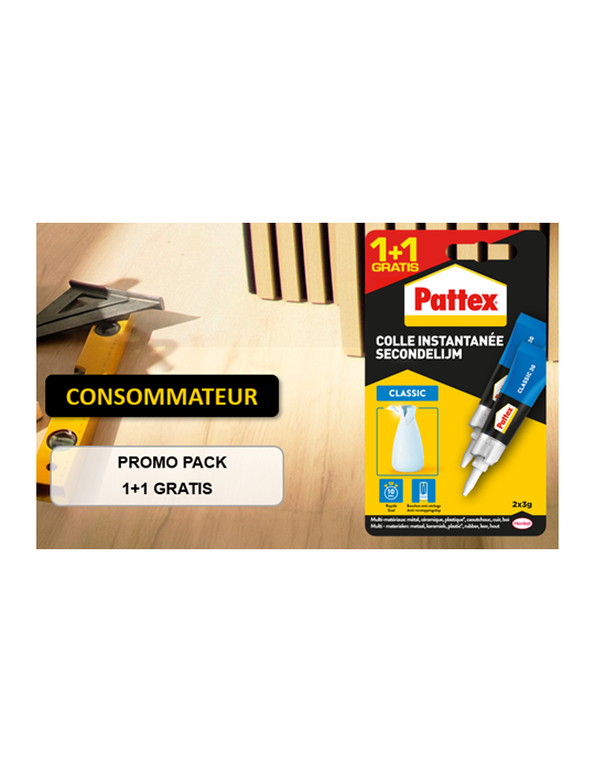 PATTEX Classic 2 x 3g 1+1 Gratuit