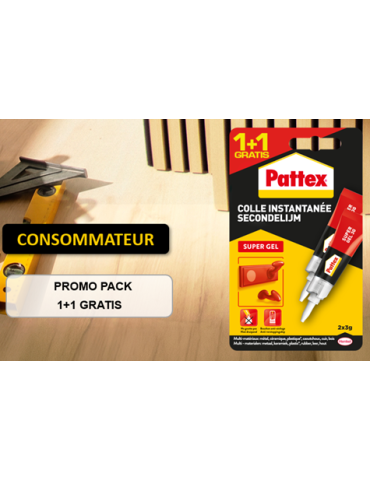 PATTEX Super Gel 2 x 3g 1+1 Gratuit