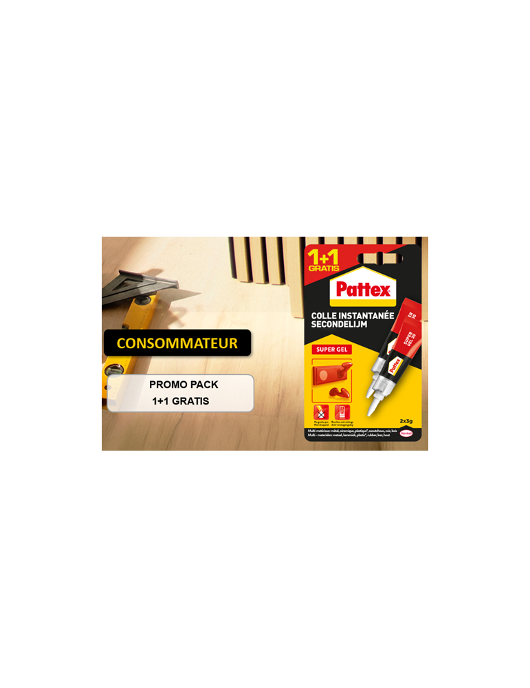 PATTEX Super Gel 2 x 3g 1+1 Gratuit