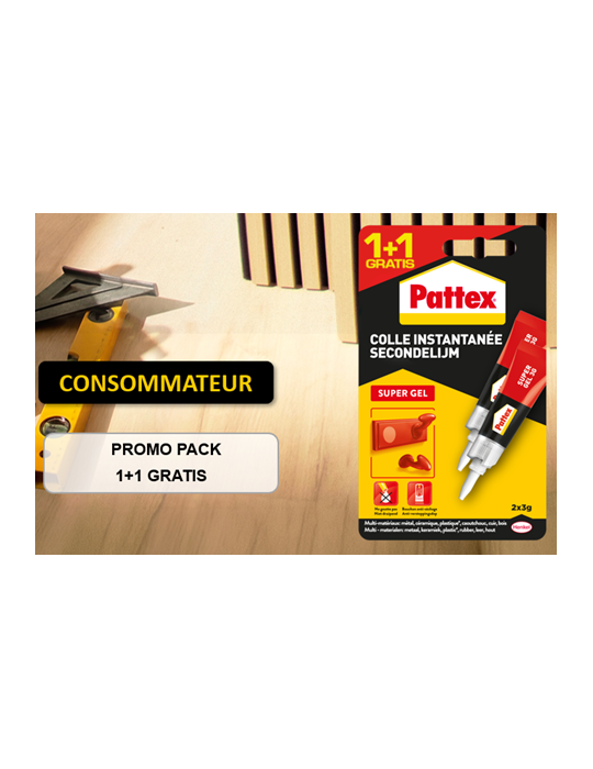 PATTEX Super Gel 2 x 3g 1+1 Gratuit
