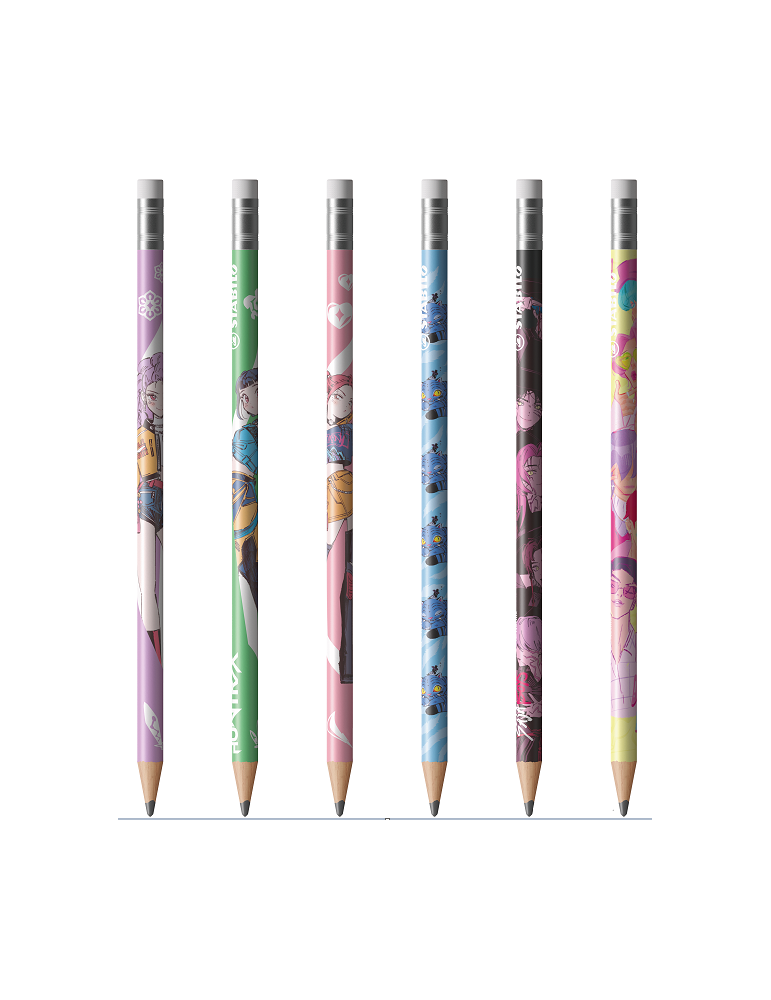 pencil printed with KPop Demon Hunters blister 3 pcs