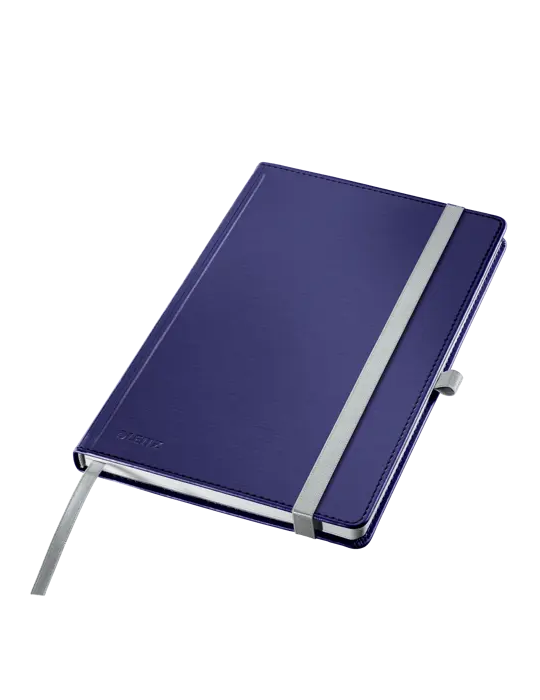 Leitz Style notitieboek zachtgeborstelde harde kaft A5 gelijnd blauw