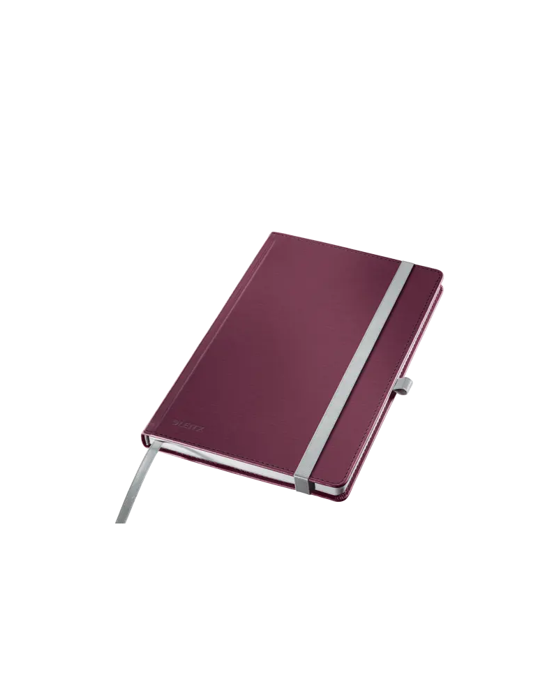 Leitz Style notitieboek zachtgeborstelde harde kaft A5 geruit rood
