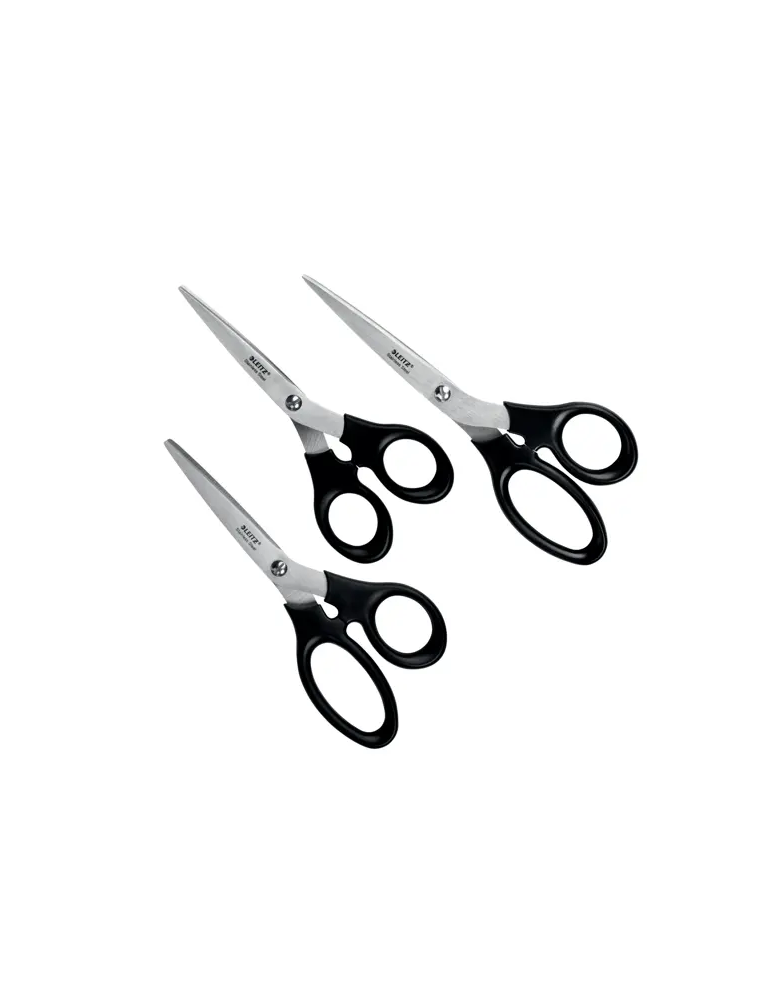Leitz  set de ciseaux en acier inoxidable 165/185/200mm noir (3)
